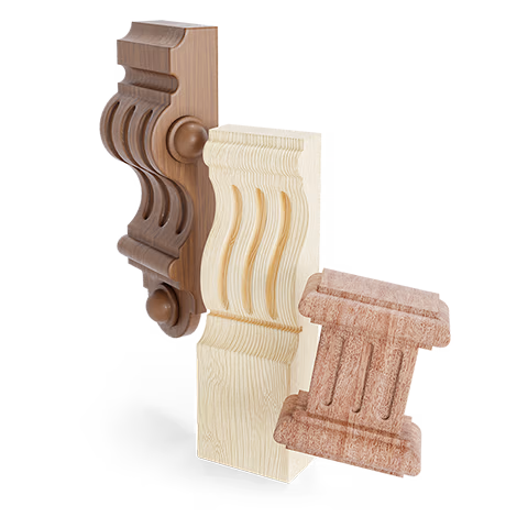 Moulures en bois décoratives