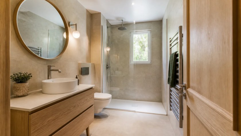 Rénovation de salle de bain à Strasbourg avec douche contemporaine